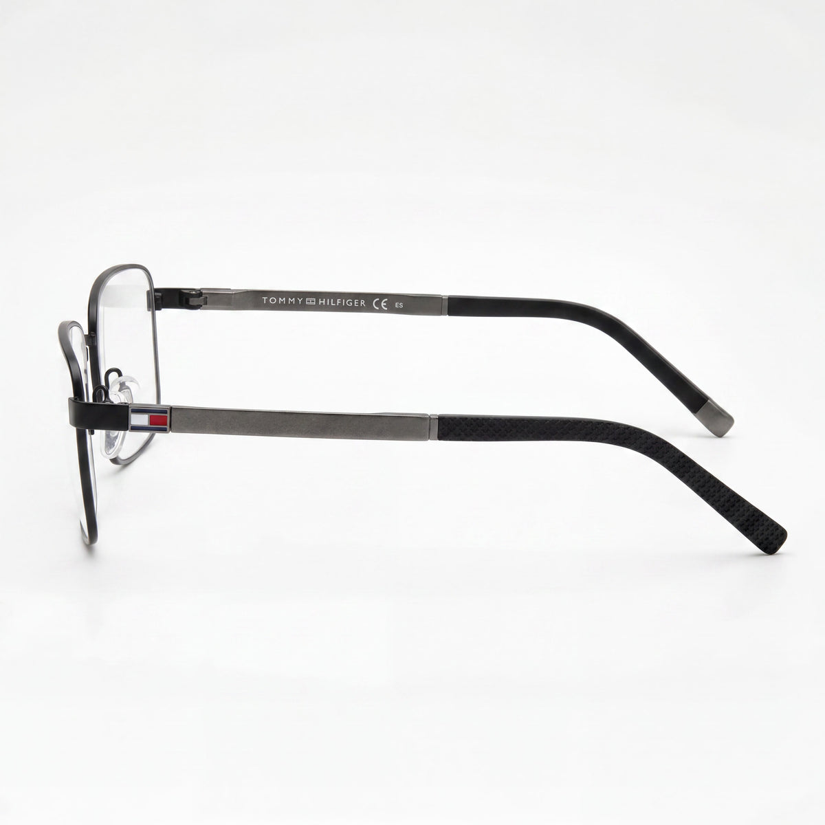 Tommy Hilfiger Th 1946 Matt Black Rectangle Eyeglasses for Men, 55mm, Photo 2