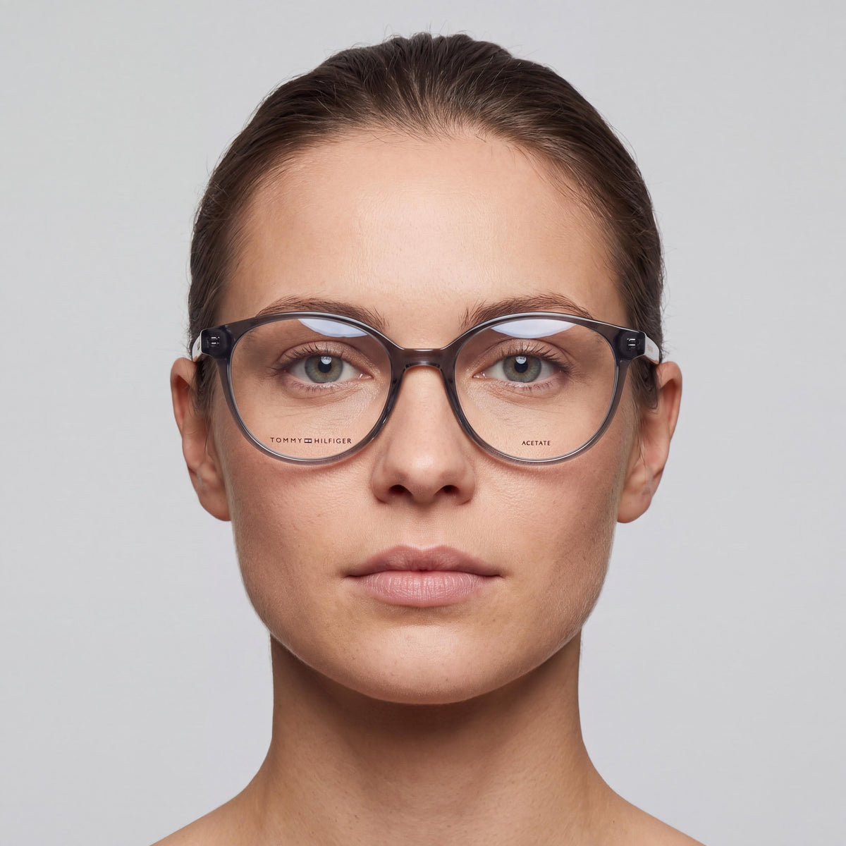 Gafas graduadas redondas Tommy Hilfiger TH 1969 para mujer, color gris, 51 mm, Photo 5