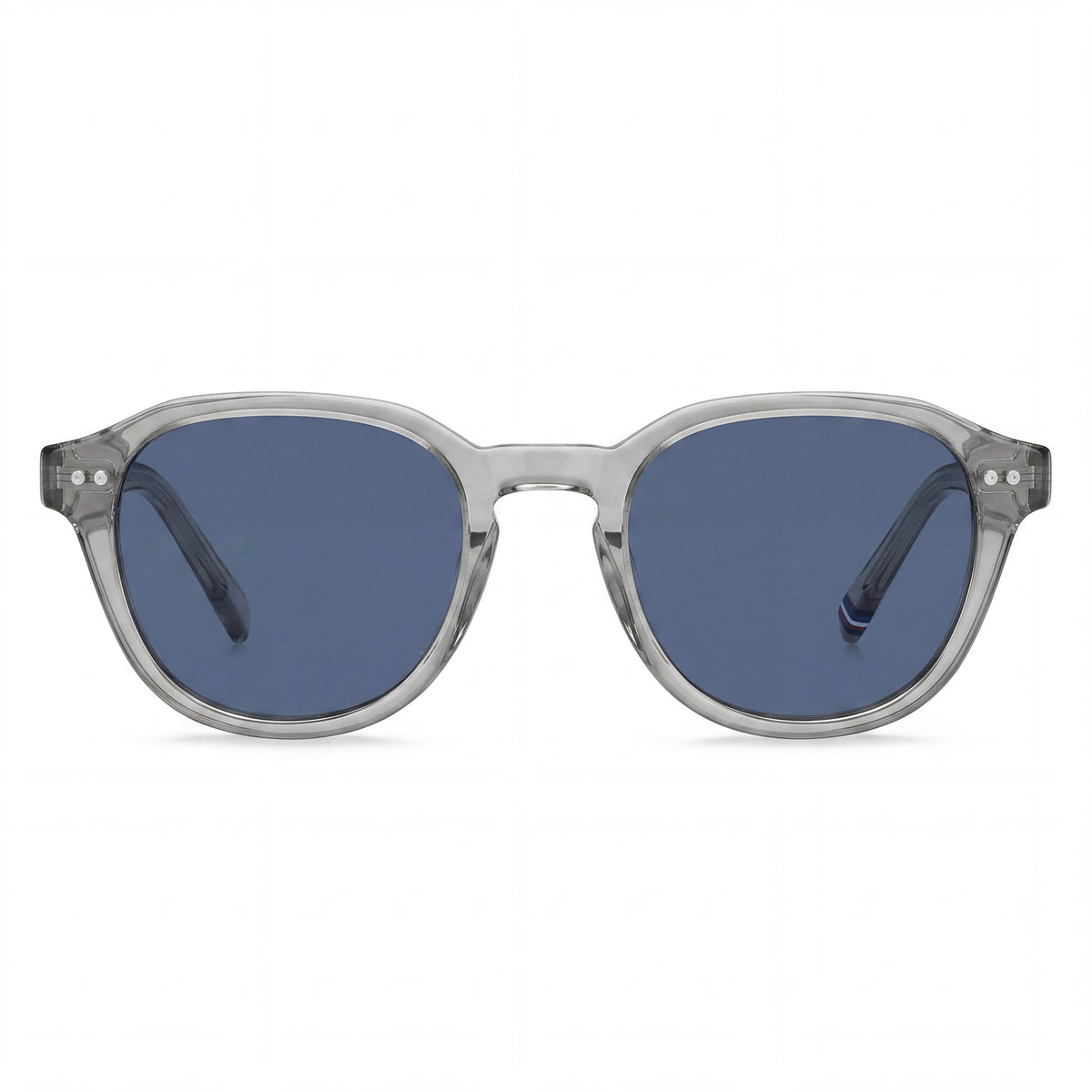 Gafas de sol rectangulares multicolor modernas de acetato Tommy Hilfiger para mujer, lentes grises, protección UV del 100%, lente de 49 mm, Photo 2