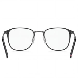 Tommy Hilfiger TH 2028 Square Eyeglasses Unisex — front view, Alloy Steel