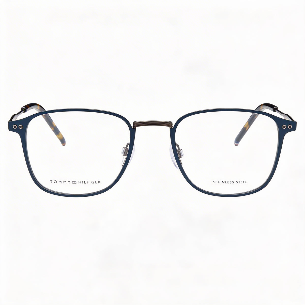 Gafas graduadas rectangulares unisex Tommy Hilfiger TH 2028 azul mate, 52 mm, Photo 2