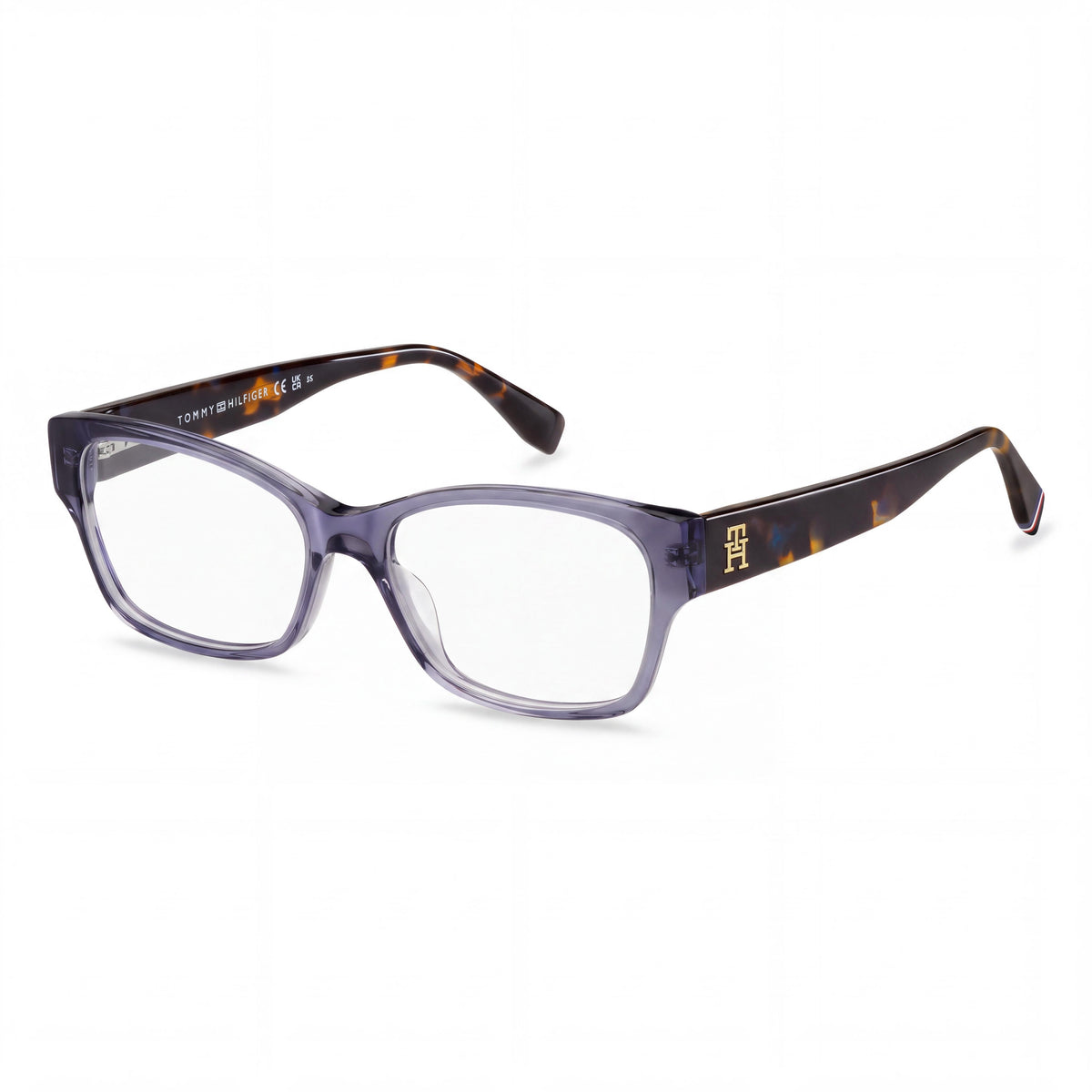 Gafas graduadas Tommy Hilfiger 2055 para mujer, de estilo clásico, con montura azul de acetato y lentes transparentes, 54-15-140, Photo 1