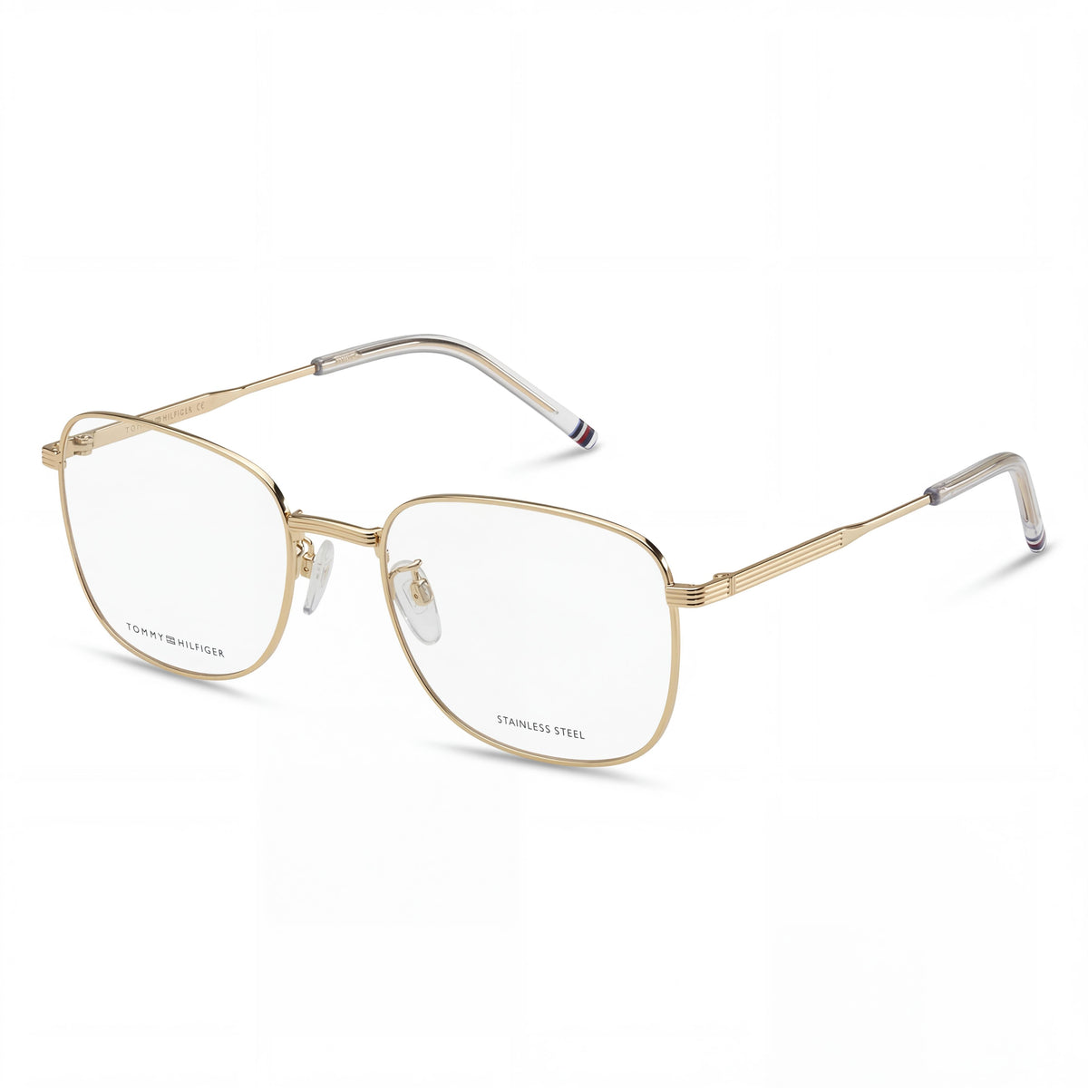 Tommy Hilfiger Th 2061/f Gold Rectangle Eyeglasses for Men, 57mm, Photo 1