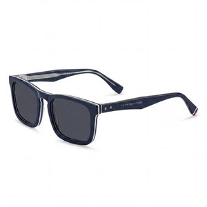 Tommy Hilfiger TH 2068/S Blue Rectangle Sunglasses Unisex, Blue lens