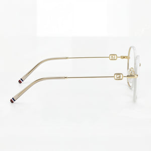 Tommy Hilfiger TH 2153 Round Eyeglasses for Women — front view, Metal