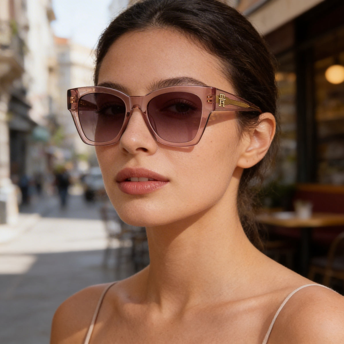 Tommy Hilfiger Th 2156/S Pink Square Sunglasses for Women, 52mm, Photo 4