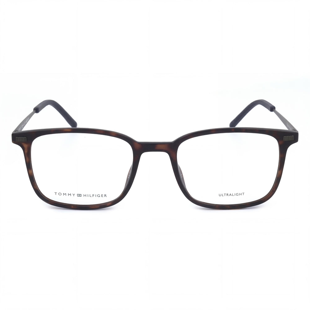Tommy Hilfiger TH2037 Rectangle Eyeglasses for Men — front view, Propionate
