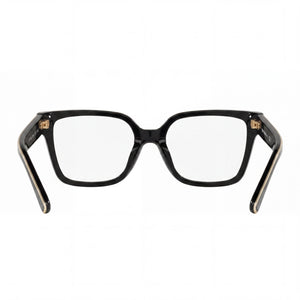 Tory Burch Ty 2148u Square Eyeglasses Women — side view, Black, Ivory Metal temples