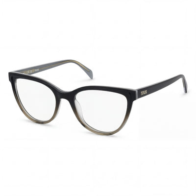 TOUS VTOC16 Women's Shiny Dark Havana Acetate Optical Frames with Non Lenses 53-140-18