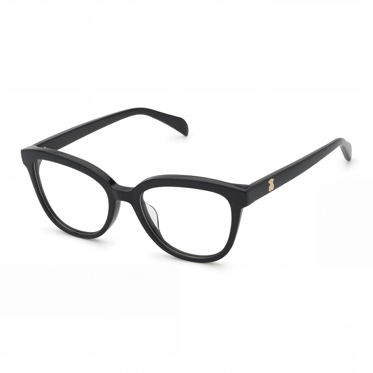 Tous Casual Fashion VTOB93 Glossy Black Rectangle Eyeglasses for Women, Photo 1