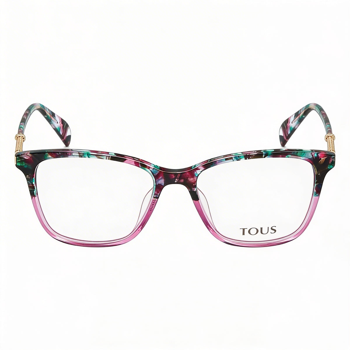 Gafas graduadas para mujer Tous Classic Gray Havana + Pink cuadradas, 52 mm, Photo 2