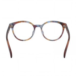 Tous Classic Round Eyeglasses Women — side view, Red Cellulose acetate temples