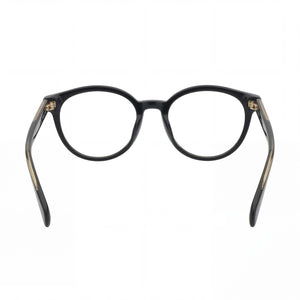 Tous Classical Round Eyeglasses Women — side view, Black Cellulose acetate temples