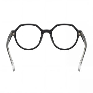 Tous Geometric Round Eyeglasses for Women — interior view, Polycarbonate demo lenses