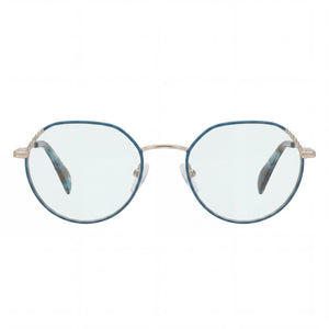 Tous Geometric Round Eyeglasses for Women — front view, Stainless Steel