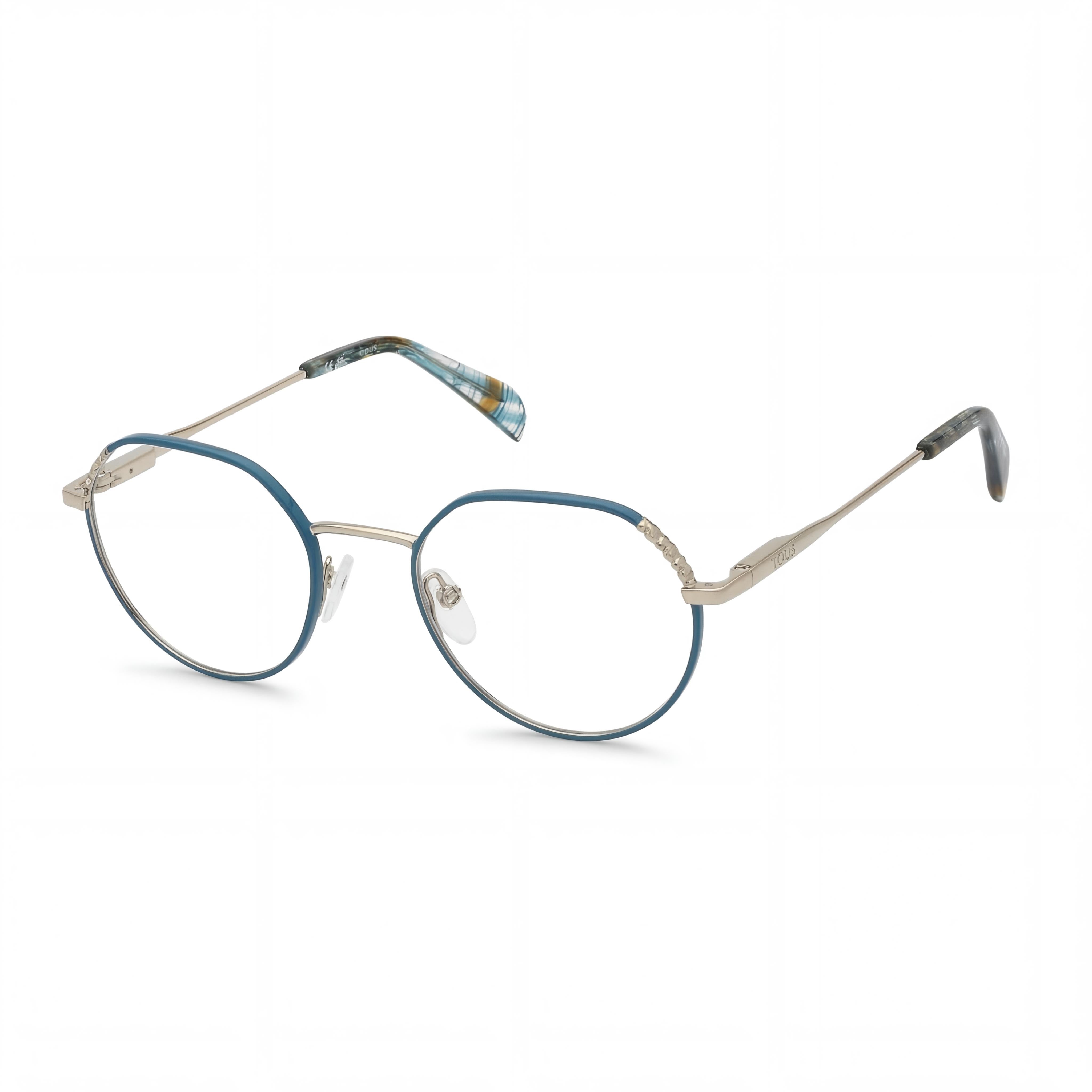 Tous Geometric Gold Round Eyeglasses for Women, Stainless Steel 50mm, Photo 1