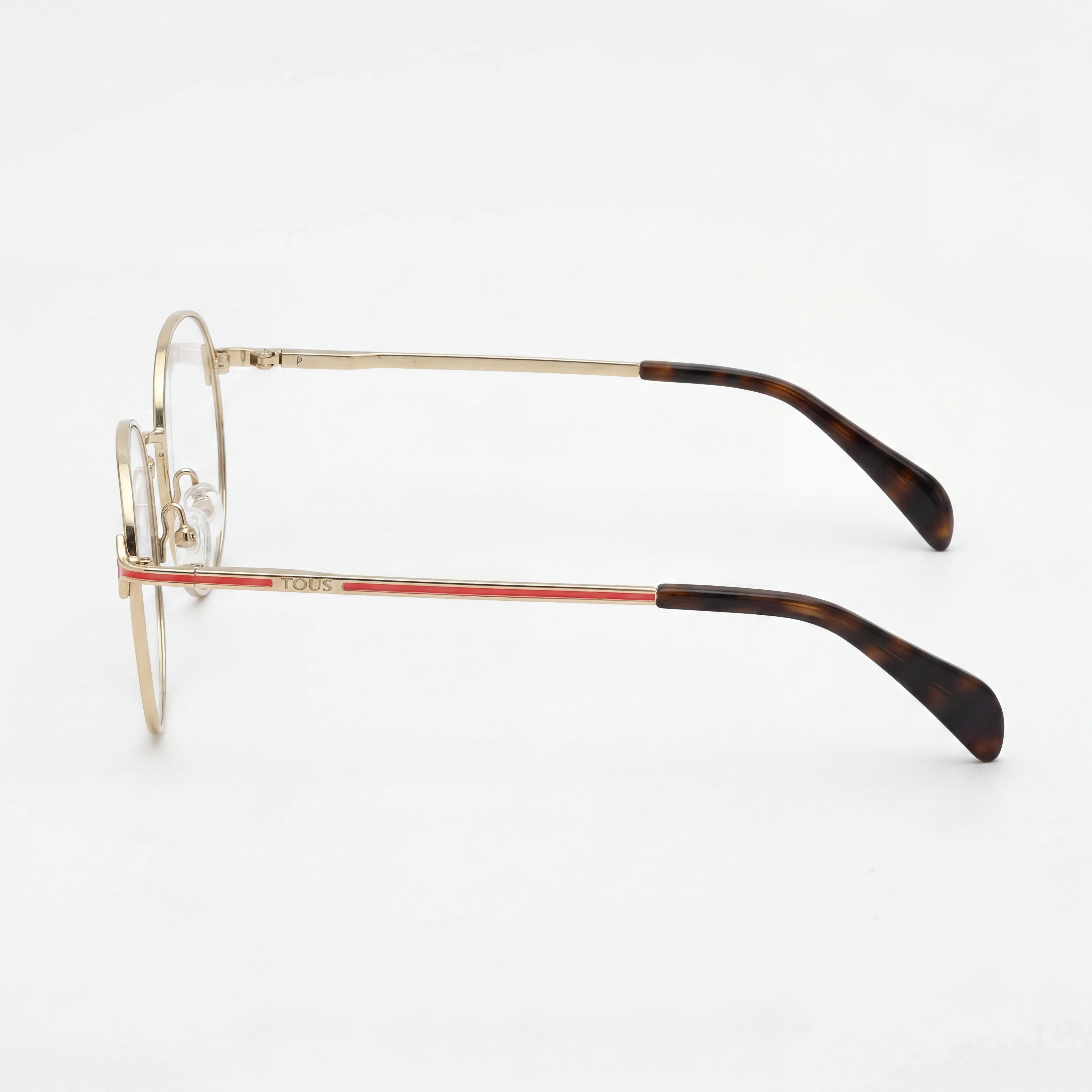 Tous Rose Gold Round Eyeglasses for Women, Stainless Steel 49mm, Photo 3