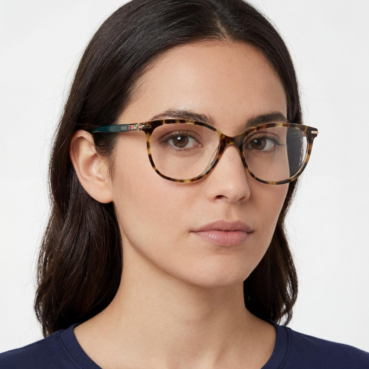 Tous Brown Havana Rectangle Eyeglasses for Women, Acetate 53mm, Photo 4