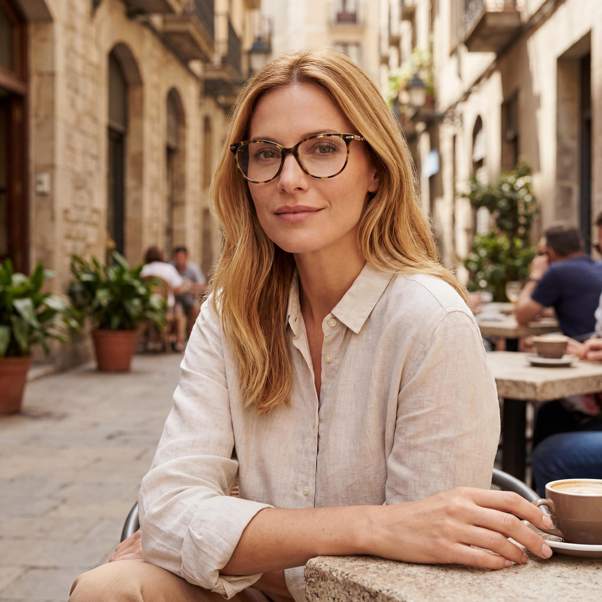 Tous Brown Havana Rectangle Eyeglasses for Women, Acetate 53mm, Photo 5