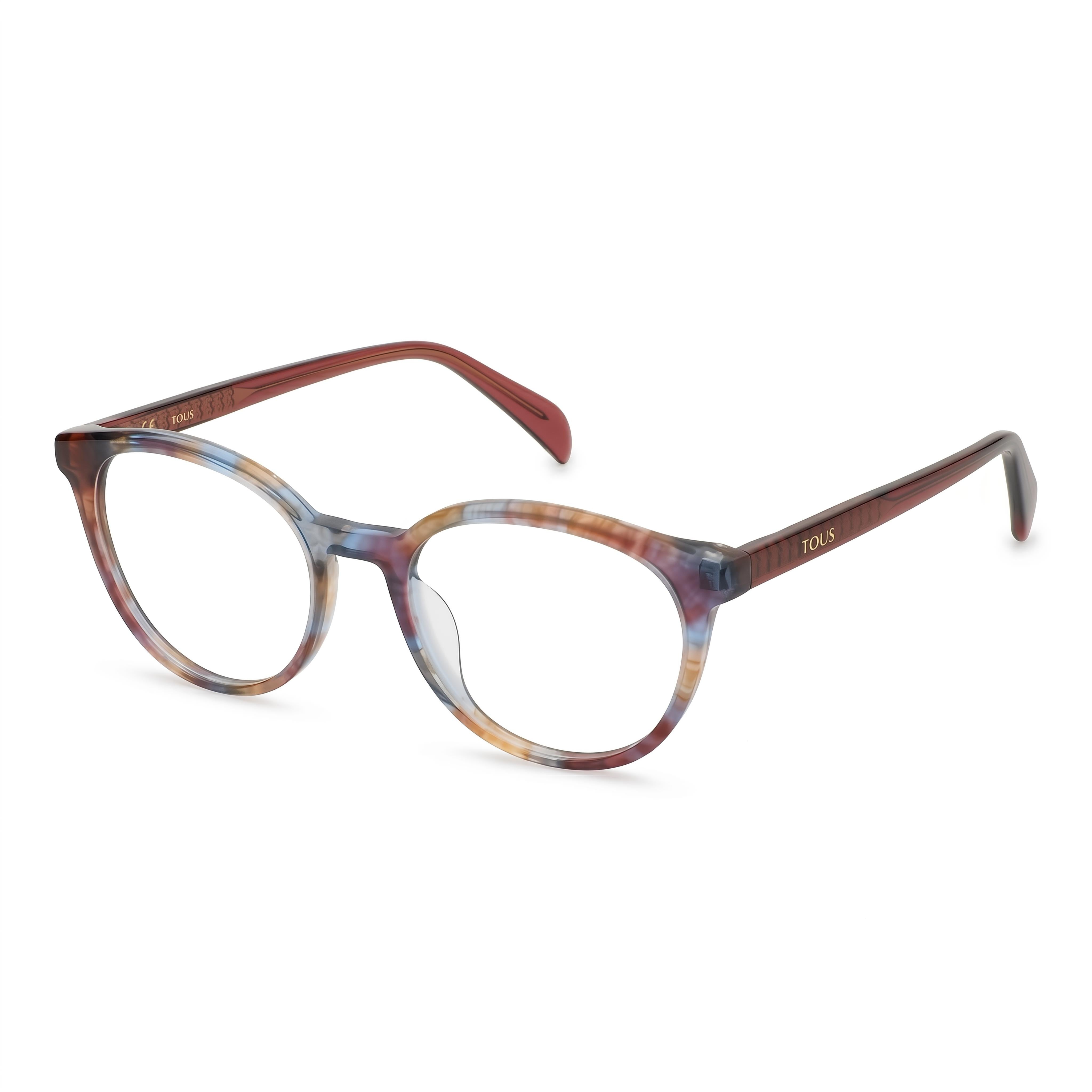 Tous Red Azure Round Eyeglasses for Women, Acetate 51mm, Photo 1