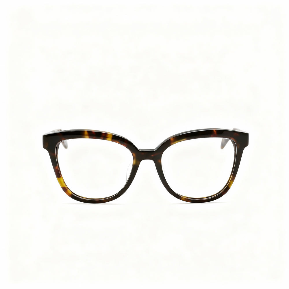 Tous Square Square Eyeglasses Women — side view, Havana Cellulose Propionate temples