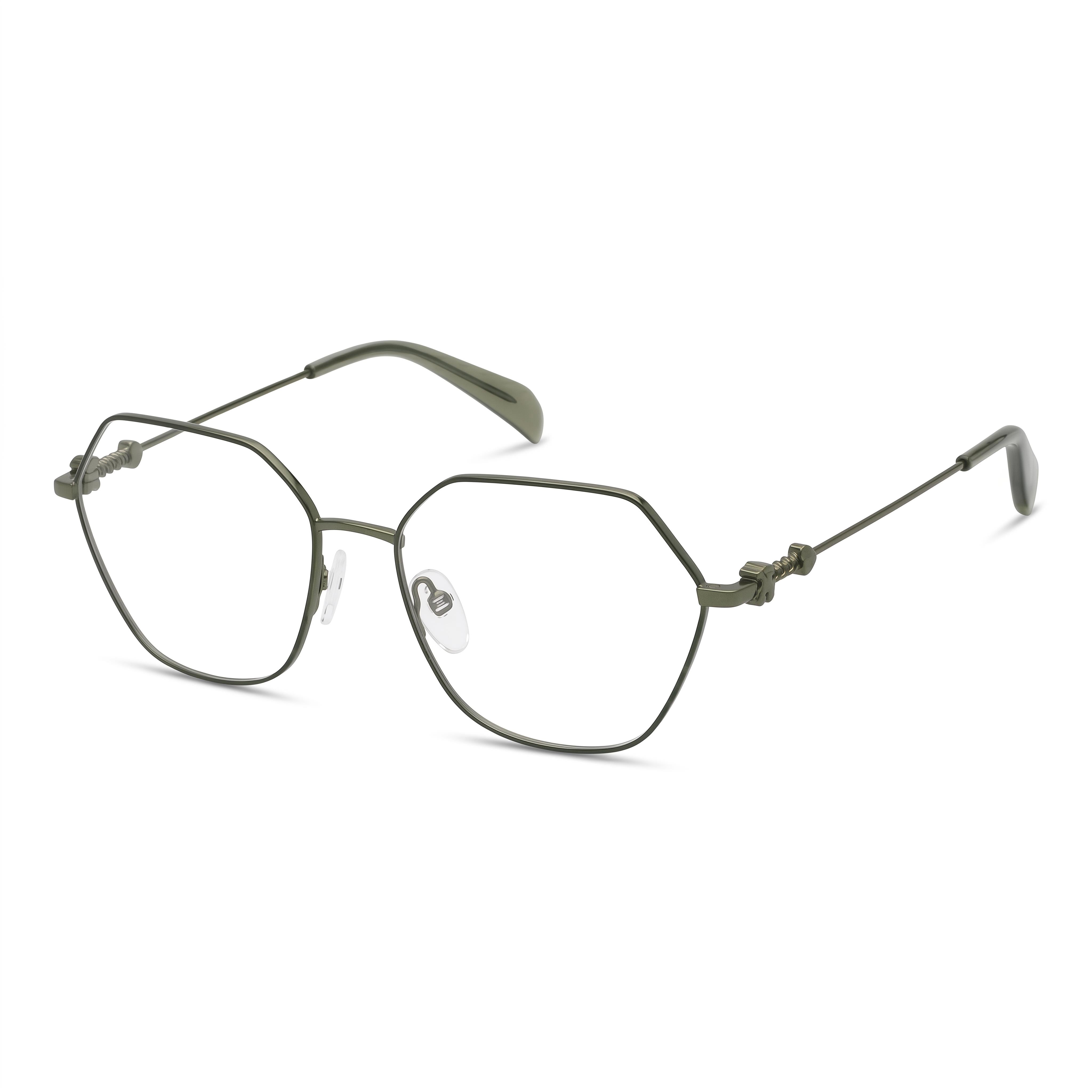 Tous VTO432 Shiny Green Round Eyeglasses for Men, Photo 1