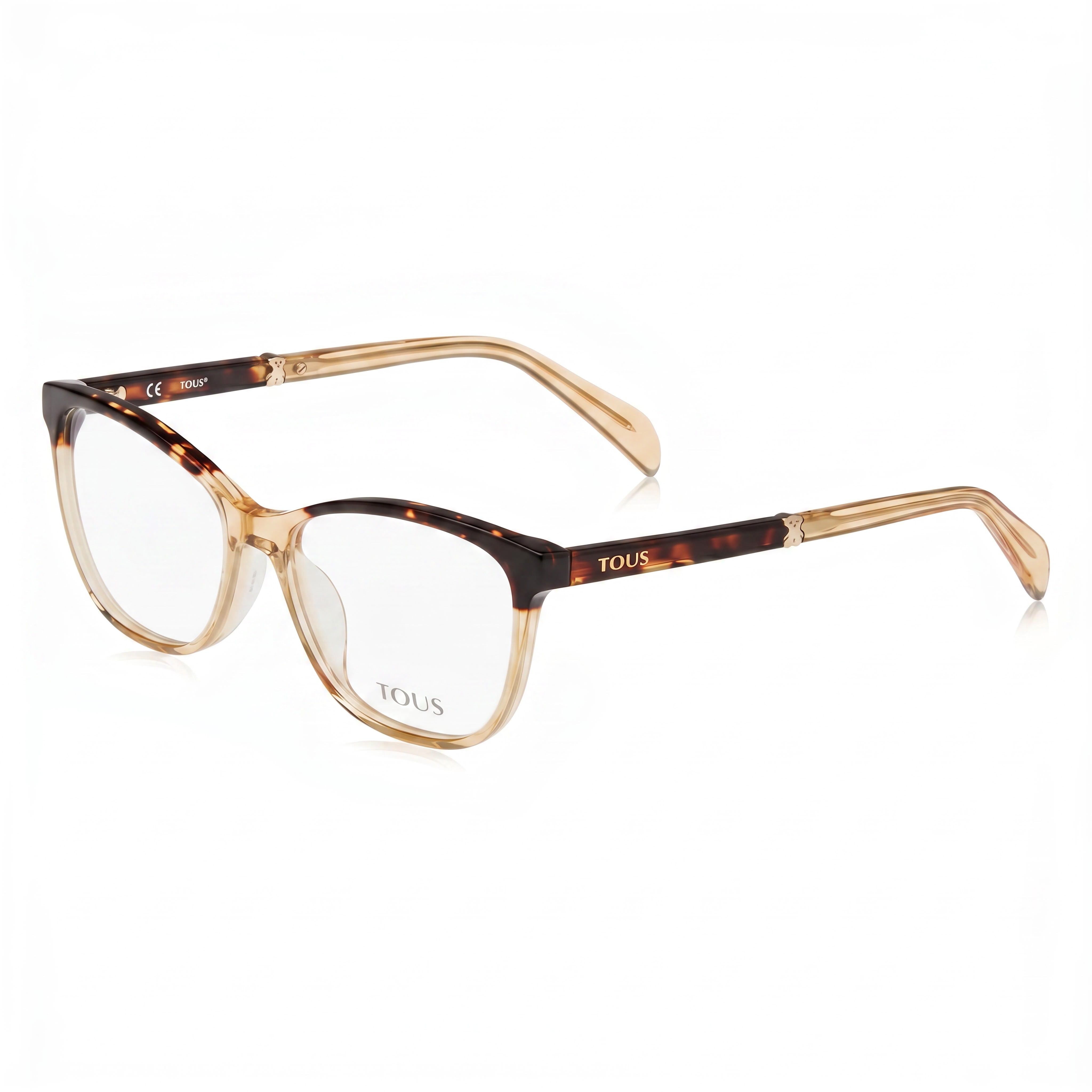 Gafas de sol rectangulares Tous VTOB04 Havana Yellow para mujer, acetato de 53 mm, Photo 1