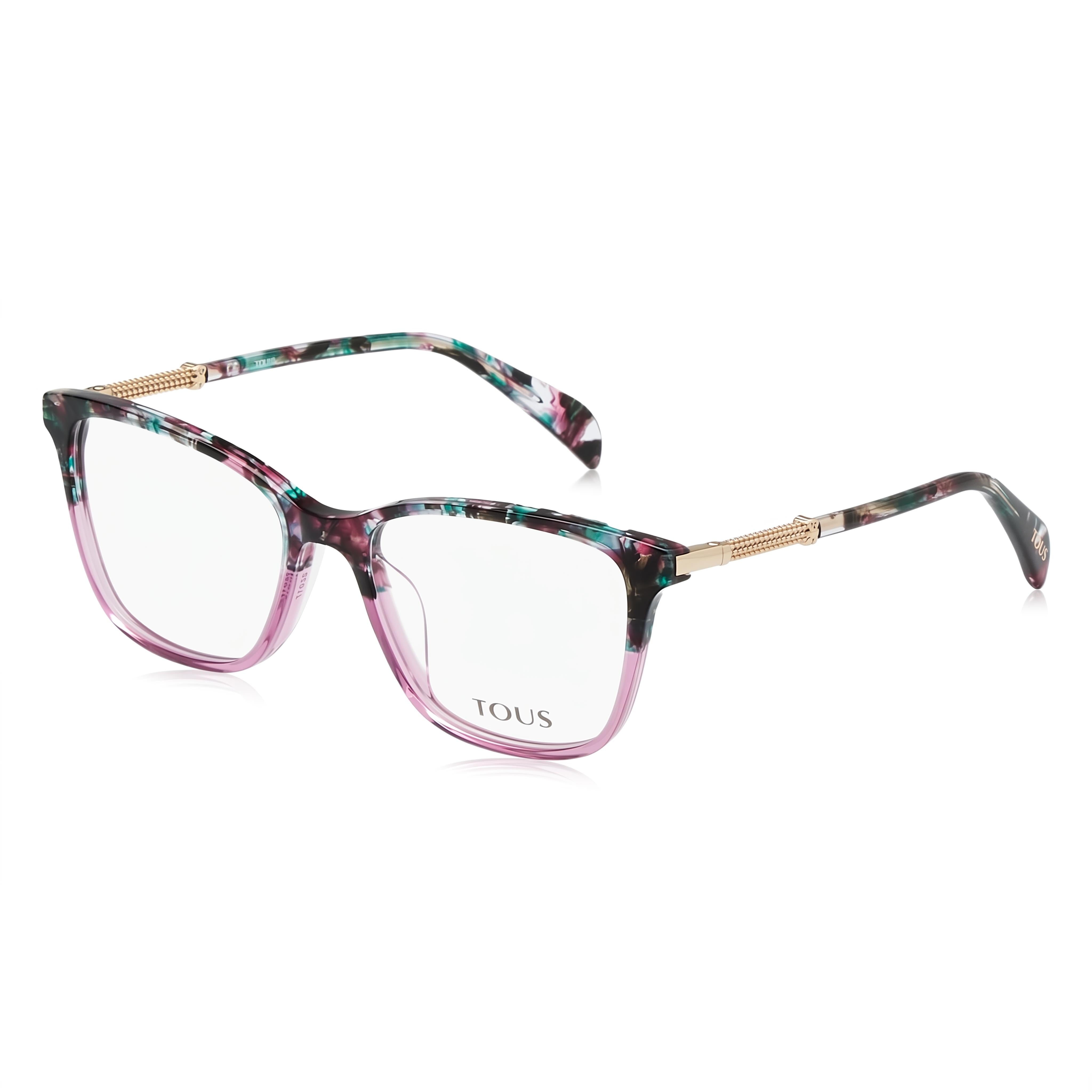 Tous VTOB30 Grey Havana Rectangle Eyeglasses for Women, Acetate 52mm, Photo 1