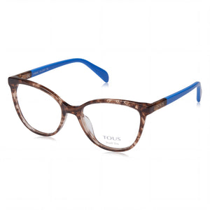 Tous VTOB35L Brown Fantasy Cat Eye Eyeglasses for Men, Acetate frame