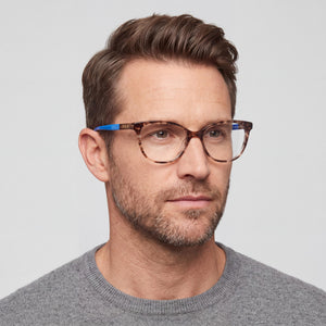 Tous VTOB35L Cat Eye Eyeglasses for Men — interior view, Plastic demo lenses