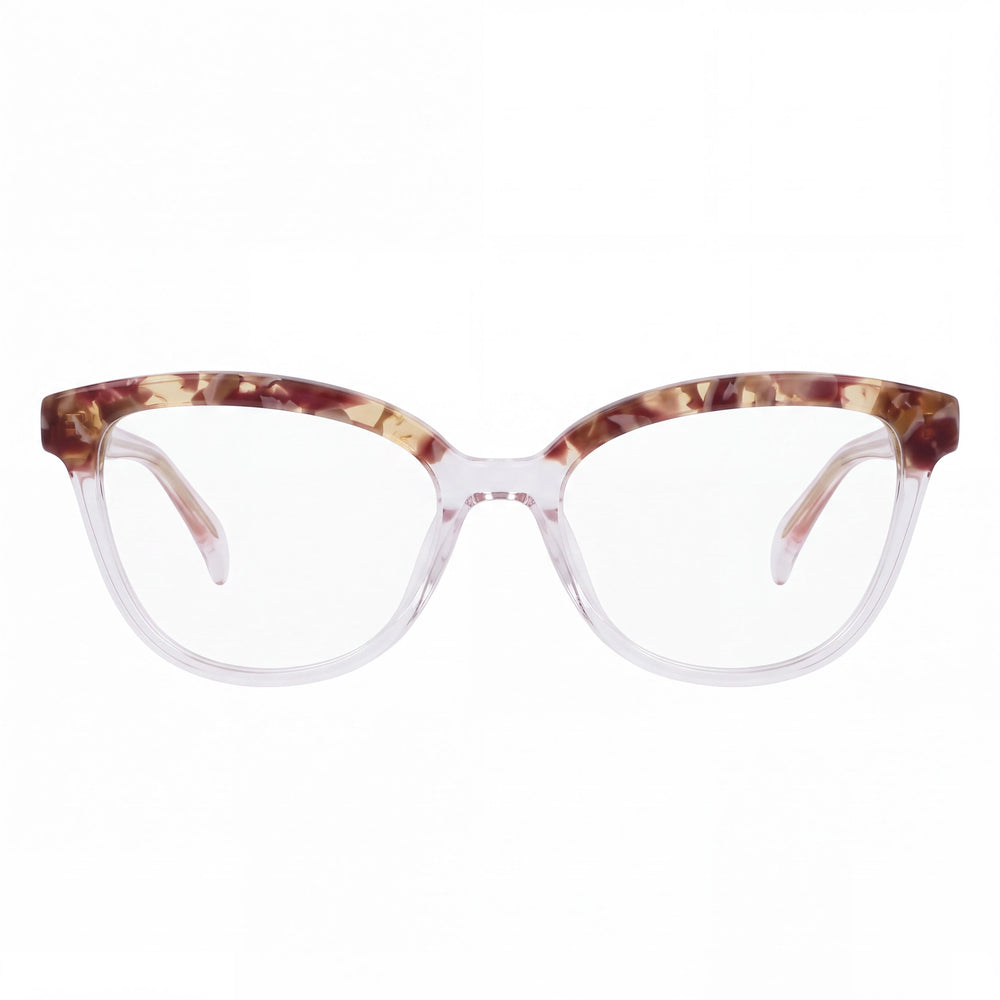 Tous VTOB93V Square Eyeglasses for Women — front view, Cellulose Acetate