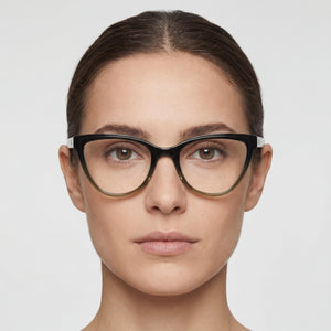 Tous VTOC16 Cat Eye Eyeglasses for Women — interior view, Plastic demo lenses