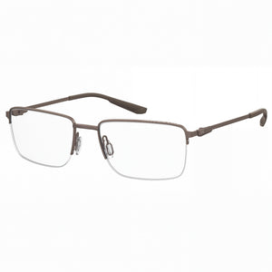 Under Armour 104913S055818 Grey Brown Rectangle Eyeglasses for Men, Stainless Steel frame