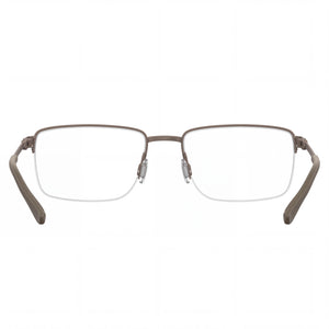 Under Armour 104913S055818 Rectangle Eyeglasses Men — side view, Brown Stainless Steel temples