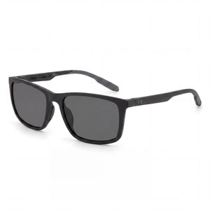 Under Armour 1381153 Black Rectangle Sunglasses Unisex, Grey lens