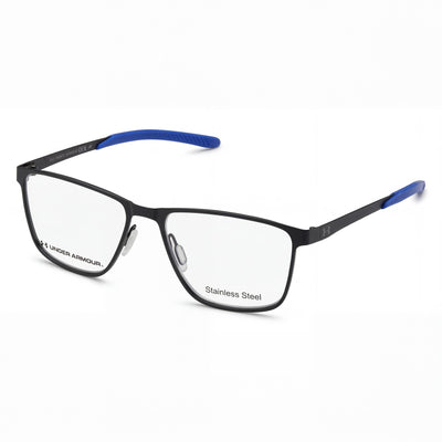 Under Armour Black Rectangle Eyeglasses for Men, Alloy Steel frame