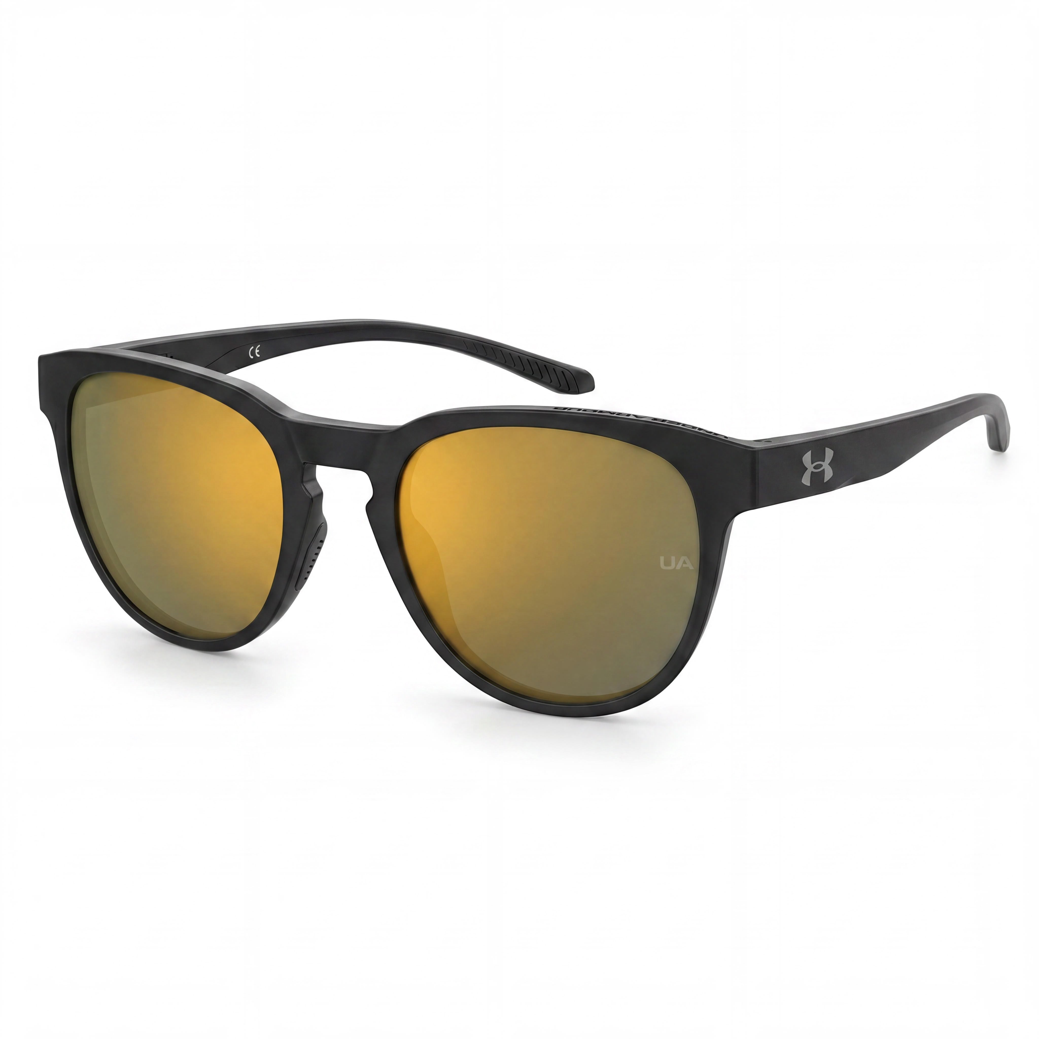 Under Armour Black Gold Round Sunglasses for Men, 53mm, Photo 1
