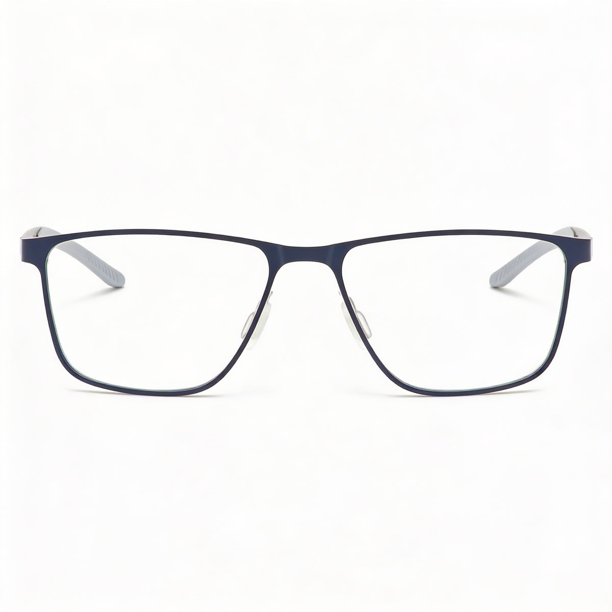 Under Armour Matte Blue Palladium Rectangle Eyeglasses for Men, 54mm, Photo 2