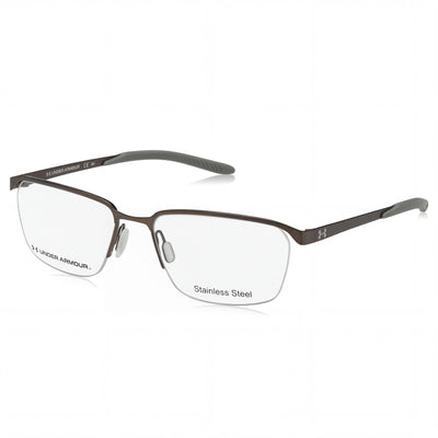 Under Armour Brown Rectangle Eyeglasses for Men, Alloy Steel frame