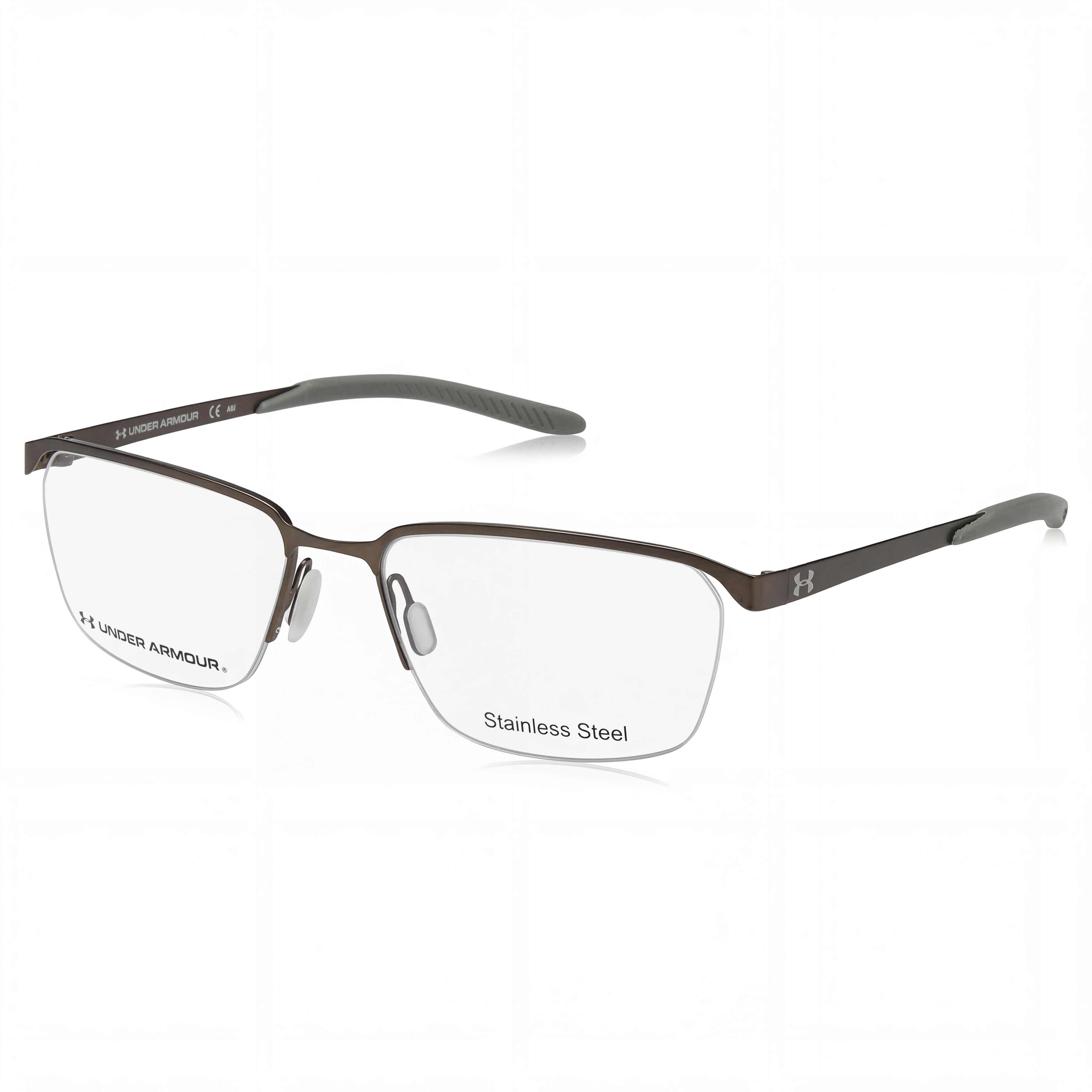 Gafas Under Armour Rectangulares Marrones para Hombre, Aleación de Acero 56mm, Photo 1