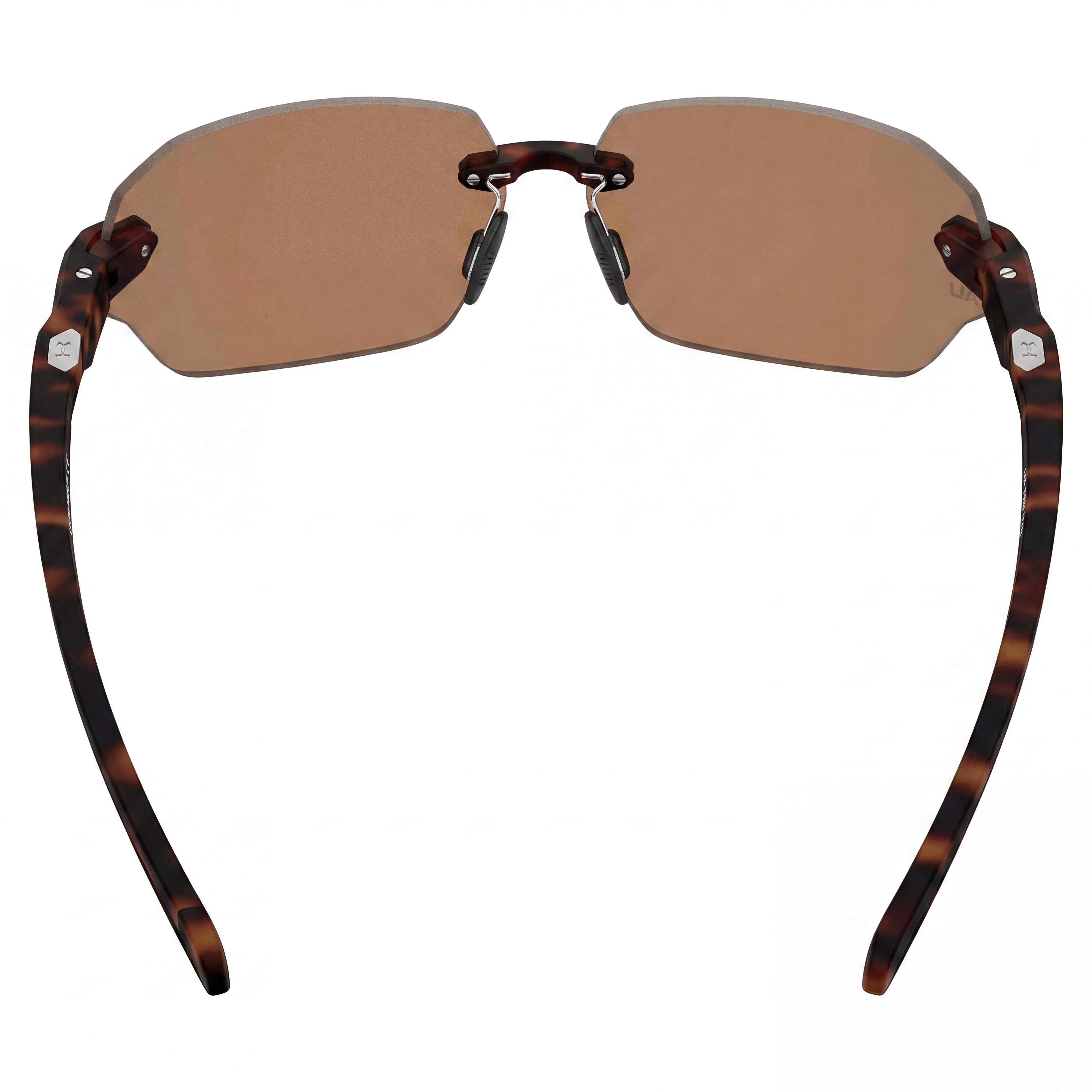 Under Armour Brown Silver Rectangle Sunglasses for Men, Photo 4