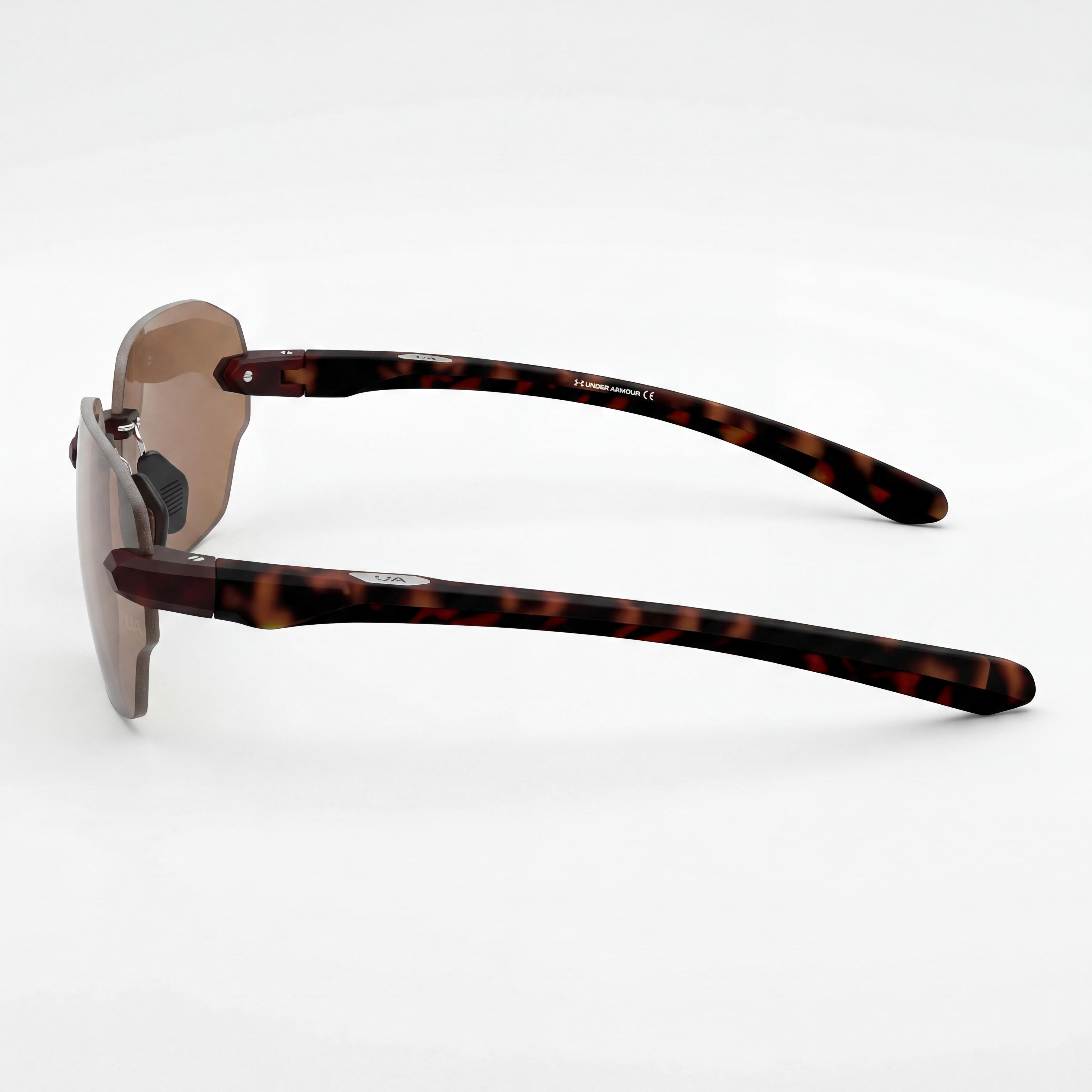 Under Armour Brown Silver Rectangle Sunglasses for Men, Photo 3