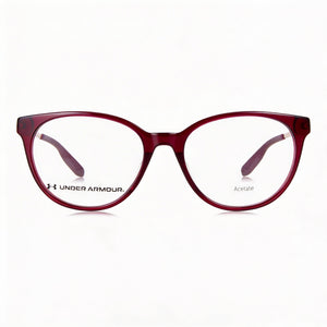 Under Armour Casual Oval Eyeglasses for Women — front view, Acetate