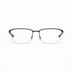 Under Armour Casual Rectangle Eyeglasses Men — side view, Dark Ruth Alloy Steel temples