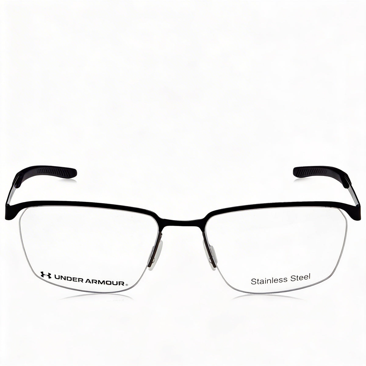 Under Armour Casual Matt Black Rectangle Eyeglasses for Men, 56mm, Photo 2