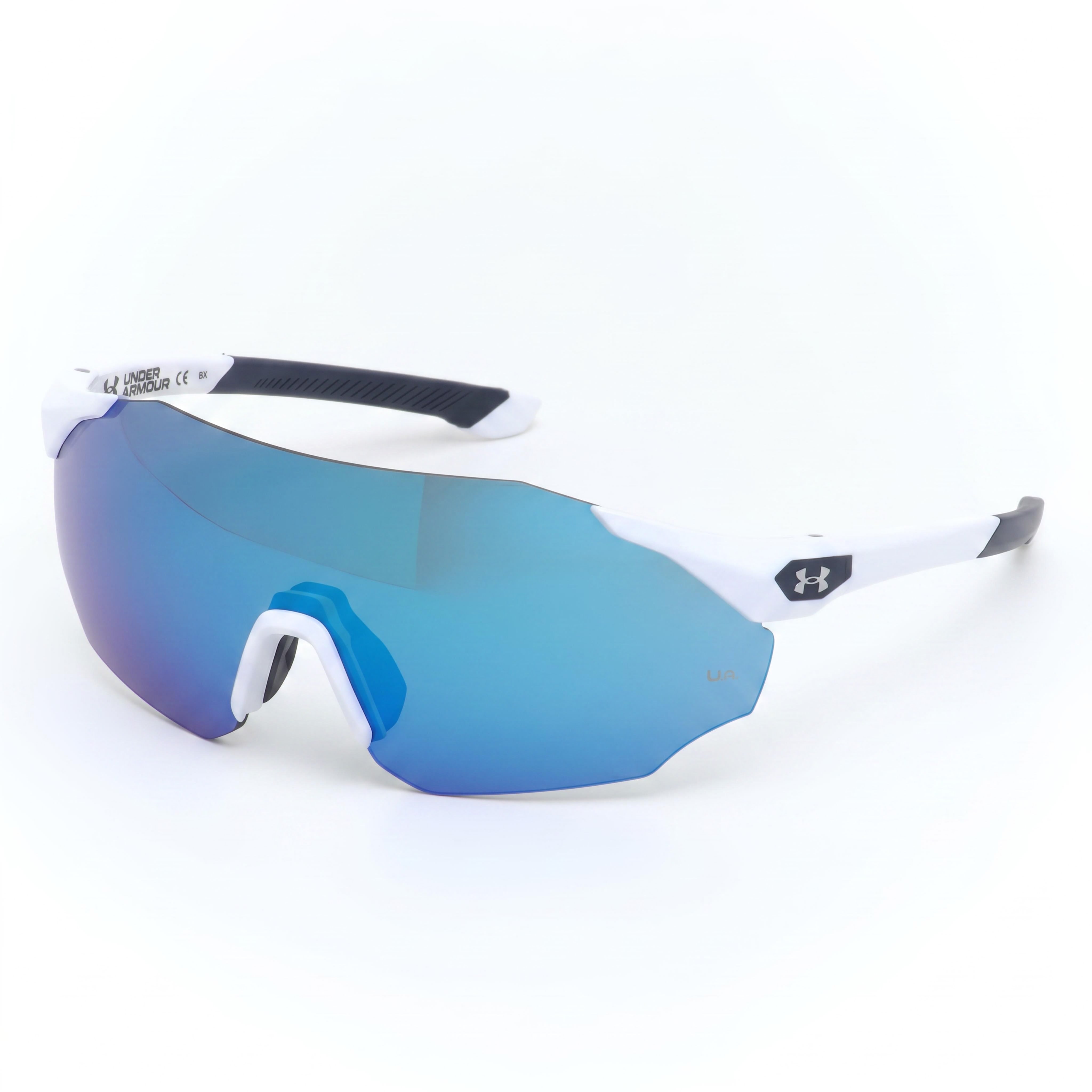 Under Armour HAMMER/F White Blue Shield Sunglasses Unisex, 99mm, Photo 1
