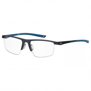 Under Armour Modern Grey Blue Rectangle Sunglasses for Women, Blue lens