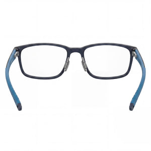 Under Armour Modern Rectangle Eyeglasses Women — side view, Grey Blue Polyamide temples