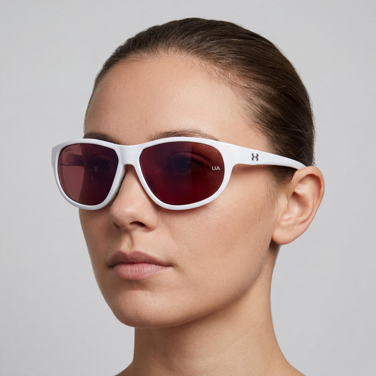 Under Armour Modern White Grey Rectangle Sunglasses Unisex, 59mm, Photo 4