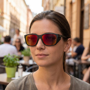 Under Armour Outdoor Black Sunglasses Unisex — outdoor wear, Red lens